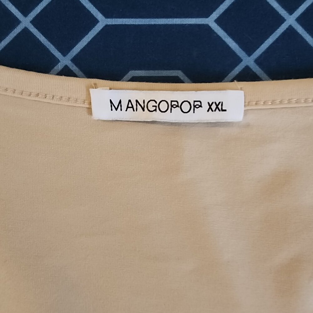 MANGOPOP Women's Square Neck Bodysuit Short Sleeve Shirt Tops | XXL - Picture 4 of 6